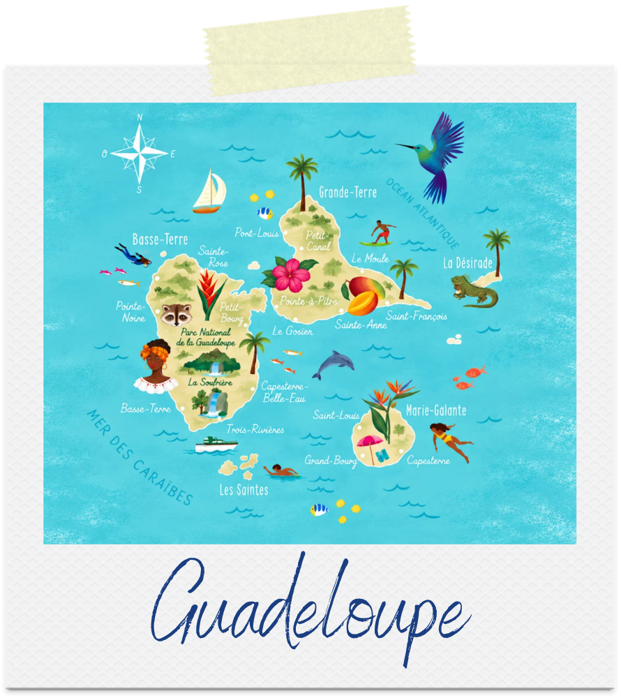 Carte de la Guadeloupe